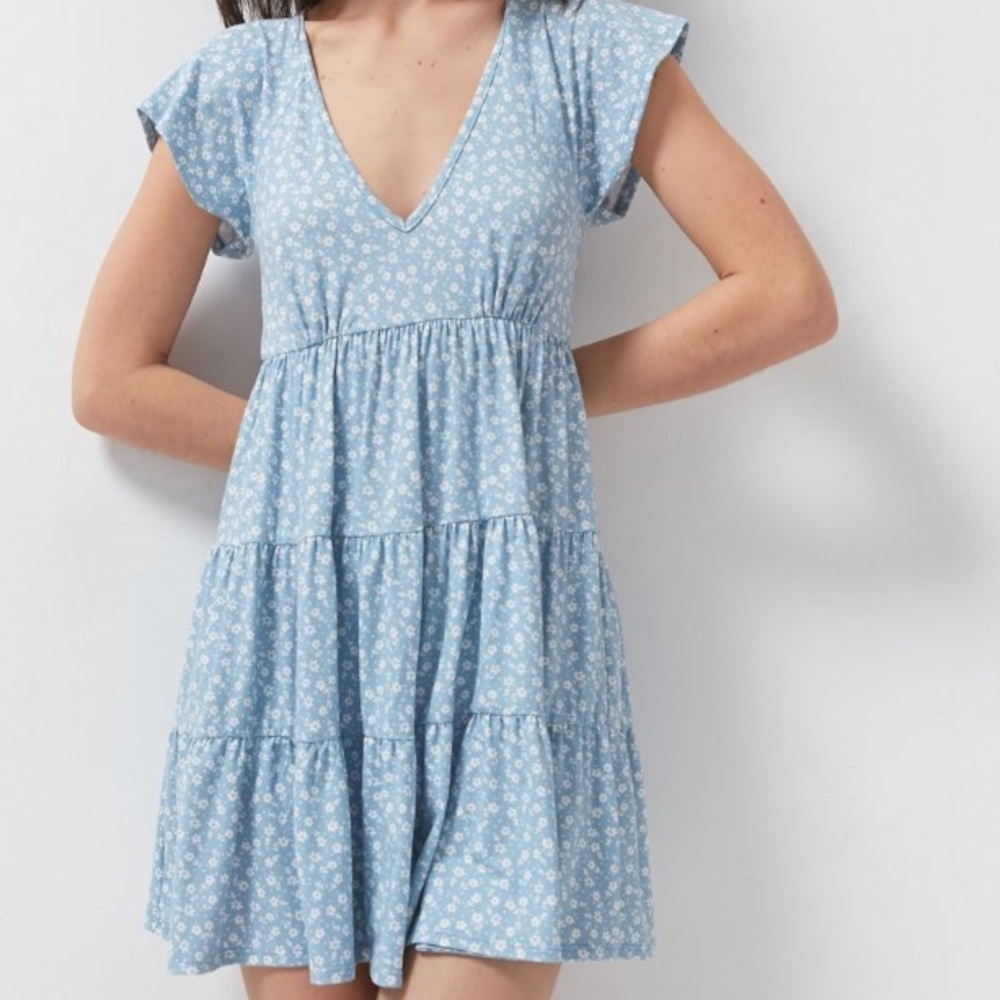 urban outfitters ruffle mini dress